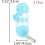 80ml 3-in-1 Hamster Automatic Hanging Water Dispenser with Base blue 3