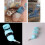 80ml 3-in-1 Hamster Automatic Hanging Water Dispenser with Base blue 5
