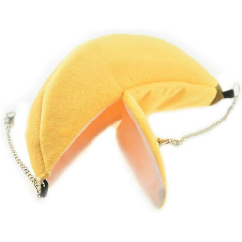 Lit hamac/nid banane pour hamster, accessoires pour cage de petits animaux, jaune 2