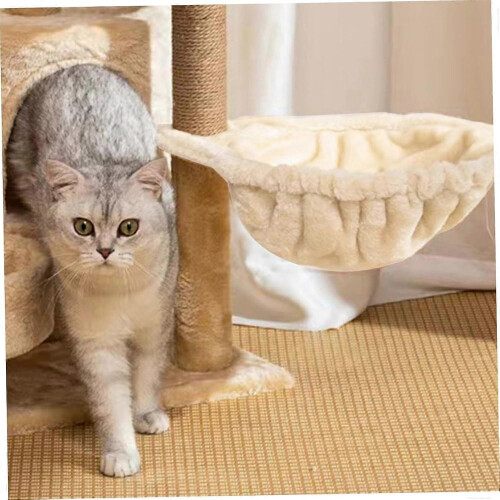 43cm Plush Spoon Shape Cat Window Hammock Washable Scratchproof Large Cat Tree Bed 1