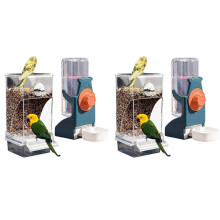Ensemble de 2 mangeoires et abreuvoirs automatiques anti-déversement pour cages à perruches