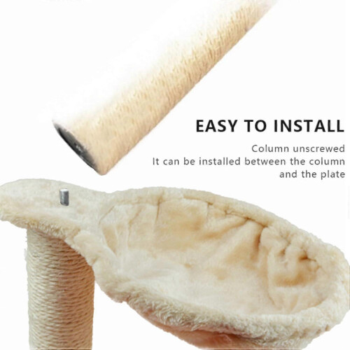 43cm Plush Spoon Shape Cat Window Hammock Washable Scratchproof Large Cat Tree Bed 2