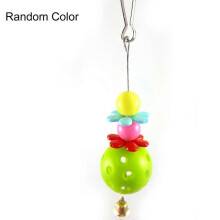 Parrot Hanging Swing Ball Bell Flower Design Bite Chew Toy Bird Ornament