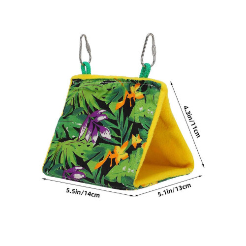 Green Sunshade Parrot Hanging Hammock Bird Nest Comfortable Pet Bed 1