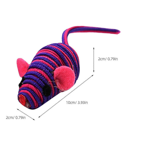 Cat Toy 6Pcs Elastic Rope Mouse Colorful Playing Props for Pets 1
