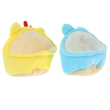 Lot de 2 nids douillets en coton pour hamster, parfaits pour l'hiver et les petits animaux de compagnie.