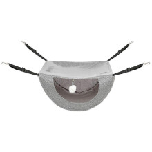 Breathable Cat Cage Hanging Hammock Summer Pet Bed Grey