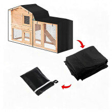 Housse d'hiver imperméable pour clapier double à lapins et cage à oiseaux 147 x 52 x 86 cm
