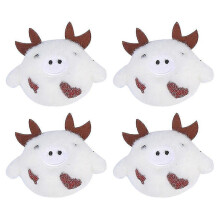 PING 4pcs Cute Plush Catnip Interactive Toys for Indoor Cat Play