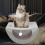 Breathable Cat Cage Hanging Hammock Summer Pet Bed Grey 2