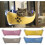 Area giochi per gatti a forma di barca in feltro giallo per balcone. 1
