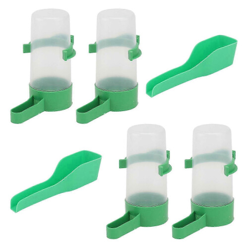 Green Automatic Water Feeder for Bird Cage 1 Set Drinking Supply