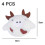 PING 4pcs Cute Plush Catnip Interactive Toys for Indoor Cat Play 2
