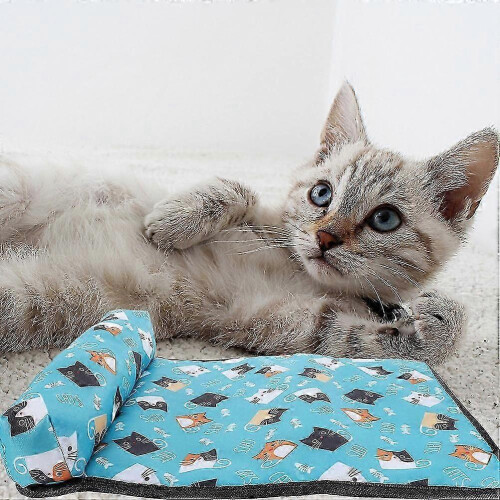 Cat Self-Cooling Pad Mat Compatible with Table Pet Mat 1