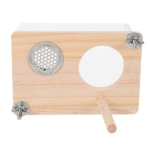 Nichoir en bois pour perruches, adapté aux cages à oiseaux.