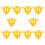 Cage Bird Feeder 10Pcs Yellow Plastic Parrot Fruit Vegetable Holder 1