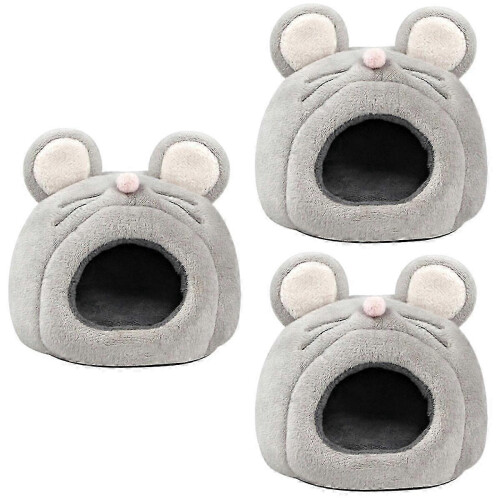 Gemütliches Hamster-Plüschnest, 3er-Pack, Rattenform, warmes Schlafhaus 1