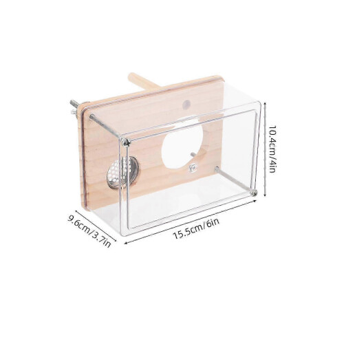 Nichoir en bois pour perruches, adapté aux cages à oiseaux. 1