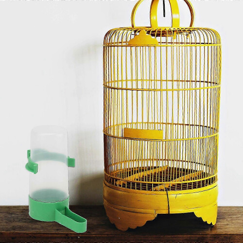 Green Automatic Water Feeder for Bird Cage 1 Set Drinking Supply 2