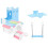 5pcs PVC Hamster Hideout House Colorful Toy Set 3