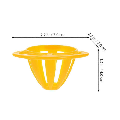 Cage Bird Feeder 10Pcs Yellow Plastic Parrot Fruit Vegetable Holder 1