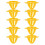 Cage Bird Feeder 10Pcs Yellow Plastic Parrot Fruit Vegetable Holder 3