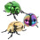 Educational 3 Pack Realistic Beetle Wind-Up Toys Plastic Assorted Colors 3