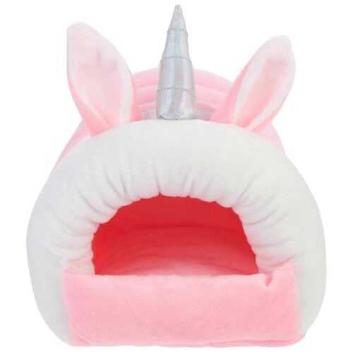 Unicorn-Shaped Warm Hamster Nest for Small Pets