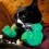 Accessoire de cosplay pour chat (bras et cou) imprimé en 3D, vert, conforme à la description. 5