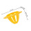 Cage Bird Feeder 10Pcs Yellow Plastic Parrot Fruit Vegetable Holder 5