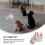 Healthy Chewing Birthday Cake Cat Plush Interactive Toy 2Pcs 5