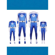 (Thunderbolt fire complete set, XXL) Fantastic Four Cosplay Costume Human Torch Invisible Woman Richards Jumpsuit Superhero Outfit