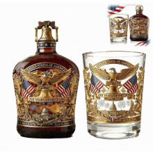 Coffret de décanteur en verre cadeau patriotique pour le 250e anniversaire des États-Unis