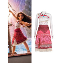 (Romance 2 moana complete set, S) Moana 2 Maui Grass Skirt Princess Costume Cosplay Outfit Halloween Stage Performance Set