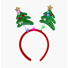Serre-tête lumineux de Noël festif, coiffure de fête, accessoire lumineux pour célébration, décoration de maison C10