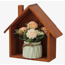 Étagère murale de rangement en bois, pièce décorative fonctionnelle pour intérieur inspiré de la nature, style naturel et chaleureux
