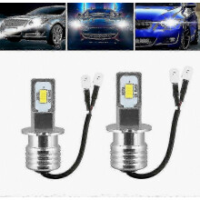 LED Bulbs, 100W 10000LM, Super White 6000K-7000K, Fog Light Driving Light DRL, 12V-24V, 2 Pack, High Brightness for Cars