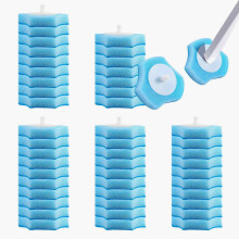 Cepillo desechable para inodoro con recambios desechables, 48 unidades, limpieza higiénica y práctica para el baño