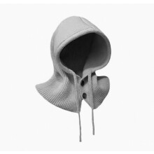 Eendelig winterbalaclava voor dames, winddichte muts met trekkoord, warm, zacht gebreid en geschikt voor buitengebruik
