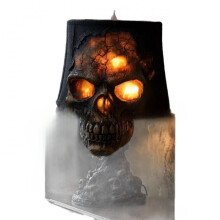(Skull lamp type a) Halloween Skull Light Skull Lantern Courtyard Light Resin Ghost Festival Garden Decoration Craft