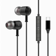 Kabelgebundene USB-C-Kopfhörer, HD-Sound-In-Ear-Kopfhörer mit Mikrofon, Ohrhörer mit Lautstärkeregelung aus Aluminiumlegierung, univers