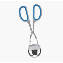 304 Stainless Steel Non-Stick Meatballs and Rice Balls Clip Maker Mold Kitchen Tool, Blue Handle