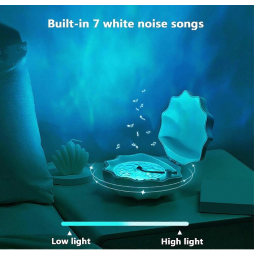Shell Speaker Lamp Wireless Bluetooth Speaker Subwoofer Sleeping Desktop Ornament Gift for Home Decor 2