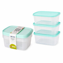 Wham Food Storage Container Plastic Kitchen Tub With Lid 2L Set of 3