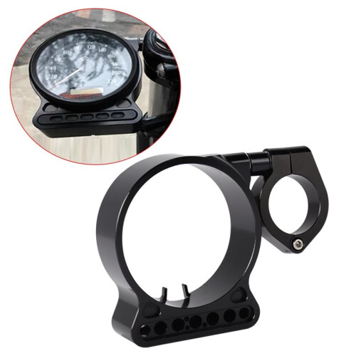 Motorcycle Side Meter Bracket Side Mount Instrument Bracket for -Davidson XL883/1200C/N/L/R X48 Black 1