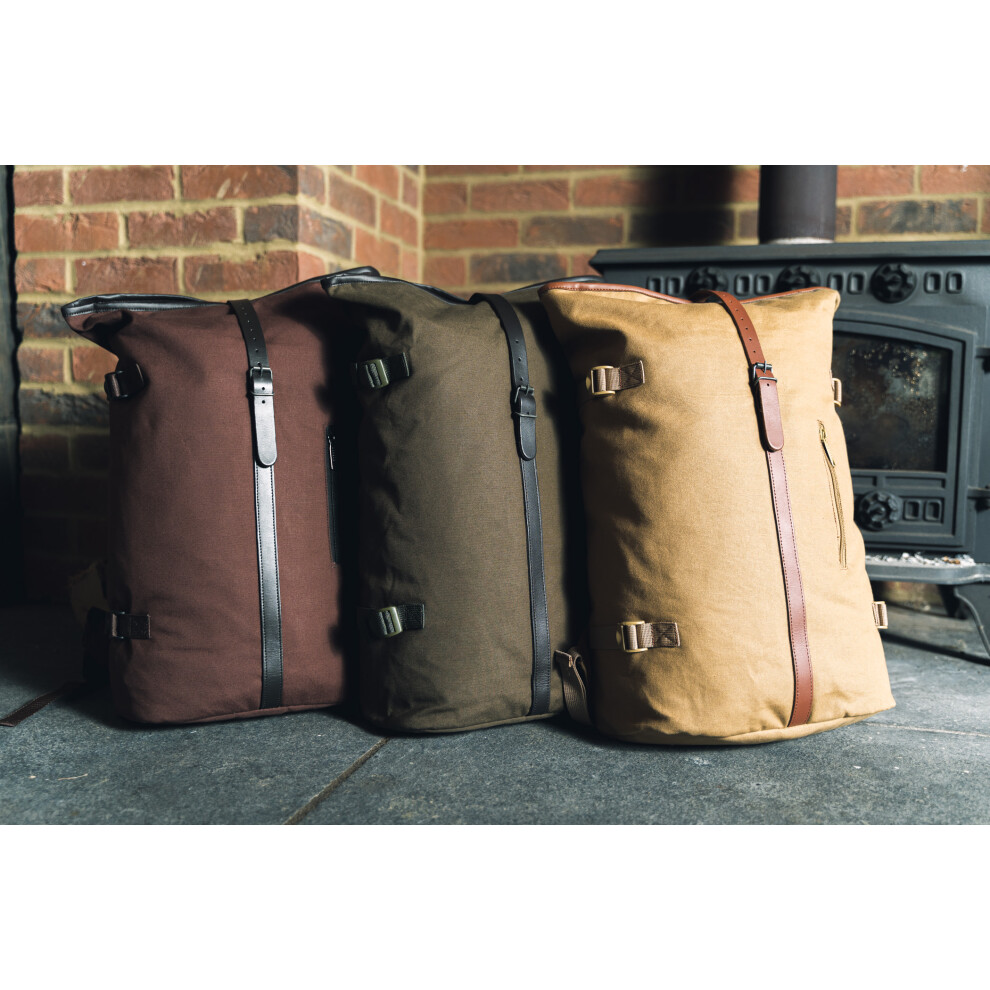 Jack Pyke Heavy Cotton Canvas Fold Top Rucksack Fawn