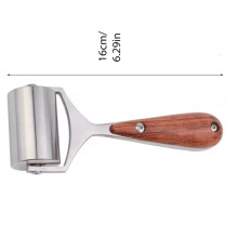 Rullo per Colla In Pelle con Manico In Legno di Pero, per Laminazione, Artigianale, Fatto A Mano, per Pieghe, In Acciaio, 25 mm