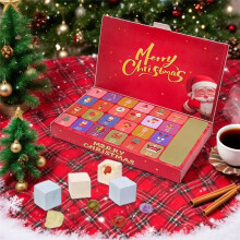 Christmas Calendar Countdown Crystal Calendar Rock Stone Theme 24 Boxes Holiday Kids Girls Stocking Stuffers Party