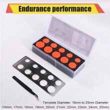 Kit de Estêncil de Vinil para Detector de de Carro 16-25 mm - Ferramentas de Molde de Corte de Precisão com Botão Redondo para Envoltório de