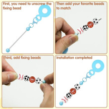 10Pcs Beaded Straw Pendant Decoration,Cup Ornament Good Size Not Easy to Damage Can Increase the Appearance of the Cup